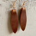 New Genuine Cow Leather Triangle Earrings for Women 2021 New Fold Crazy Horse Leather Leaf Dangle Earrings Jewelry Wholesale