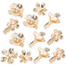 10/12/16Pcs Small Flower Hair Clips Gold Pearl Hair Barrettes Floral Headpiece Floral Pearl Hair Pins for Party Prom Birthday