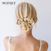 10/12/16Pcs Small Flower Hair Clips Gold Pearl Hair Barrettes Floral Headpiece Floral Pearl Hair Pins for Party Prom Birthday