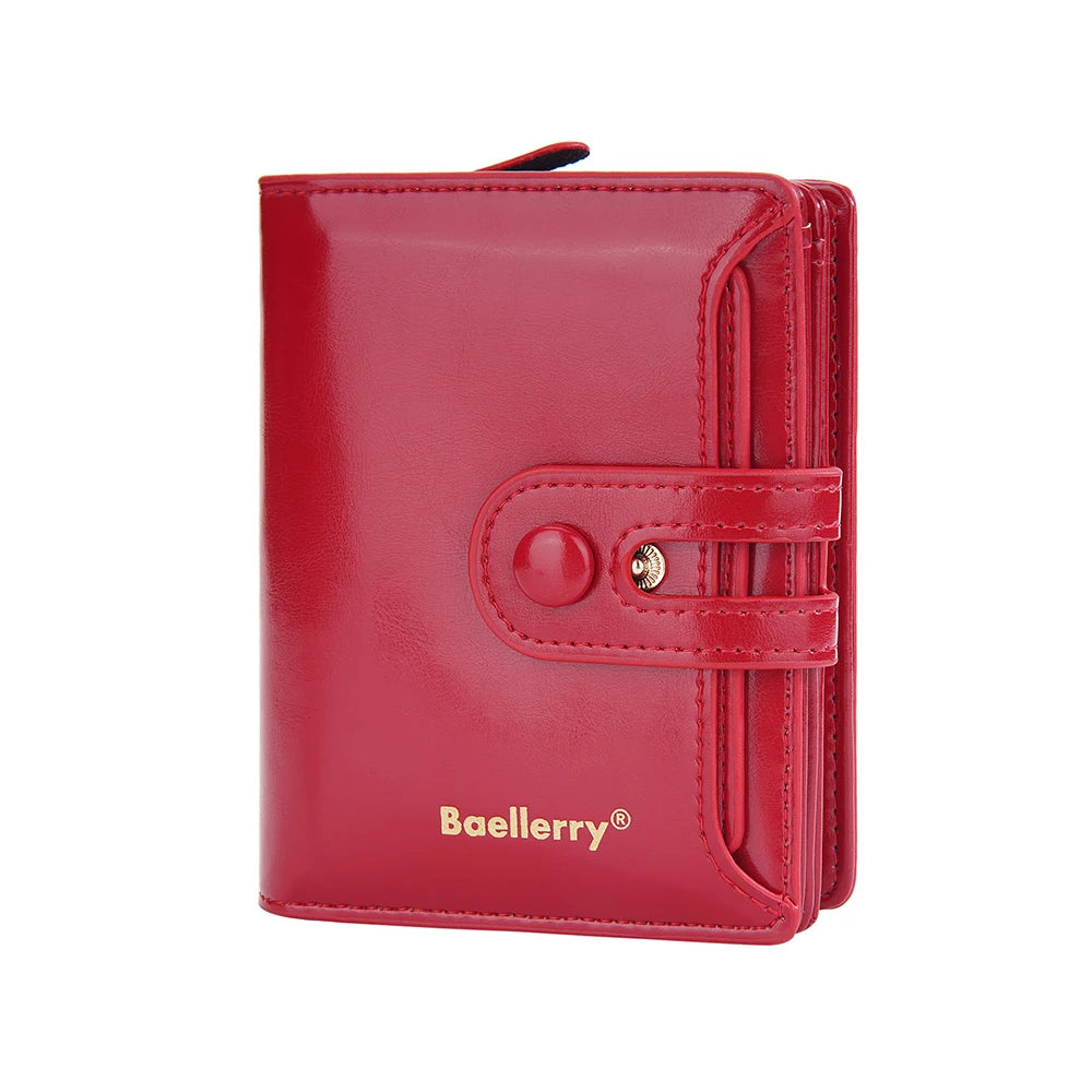Women Wallets Large Capacity Female Leather Coin Purses Hasp Clutch ID Credit Card Holder Purse Money Bag Red Wallet for Woman