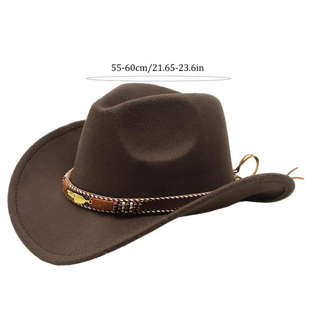Cowboy Hat Men Classic Western Styles Cow Boy Hat Cowgirl Hat For Men Women Beach Hat With Wide Brim For Outdoor Activities
