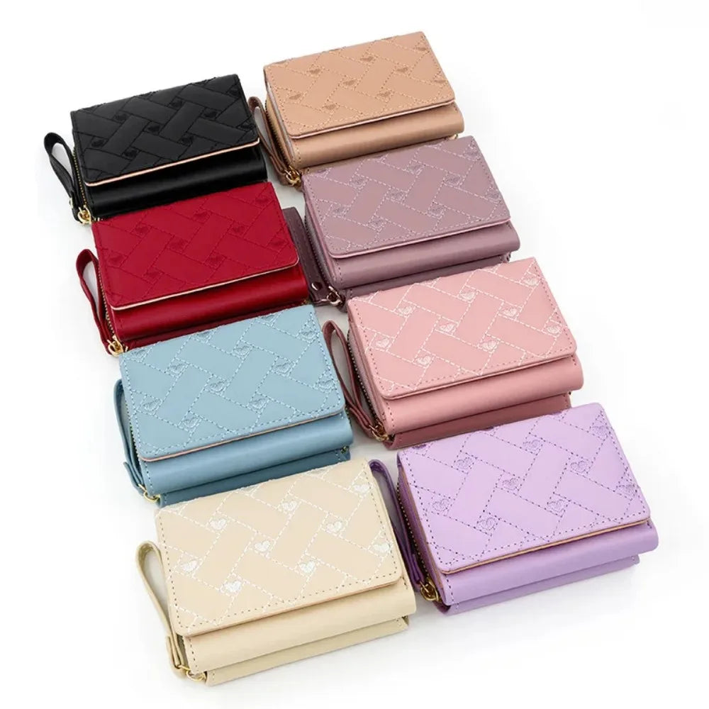 Wallets for Women Kawaii Cute Wallet Luxury Designer Lady Wallet Pink Purse Womens Wallet Small Women Leather Wallet Coin Purse