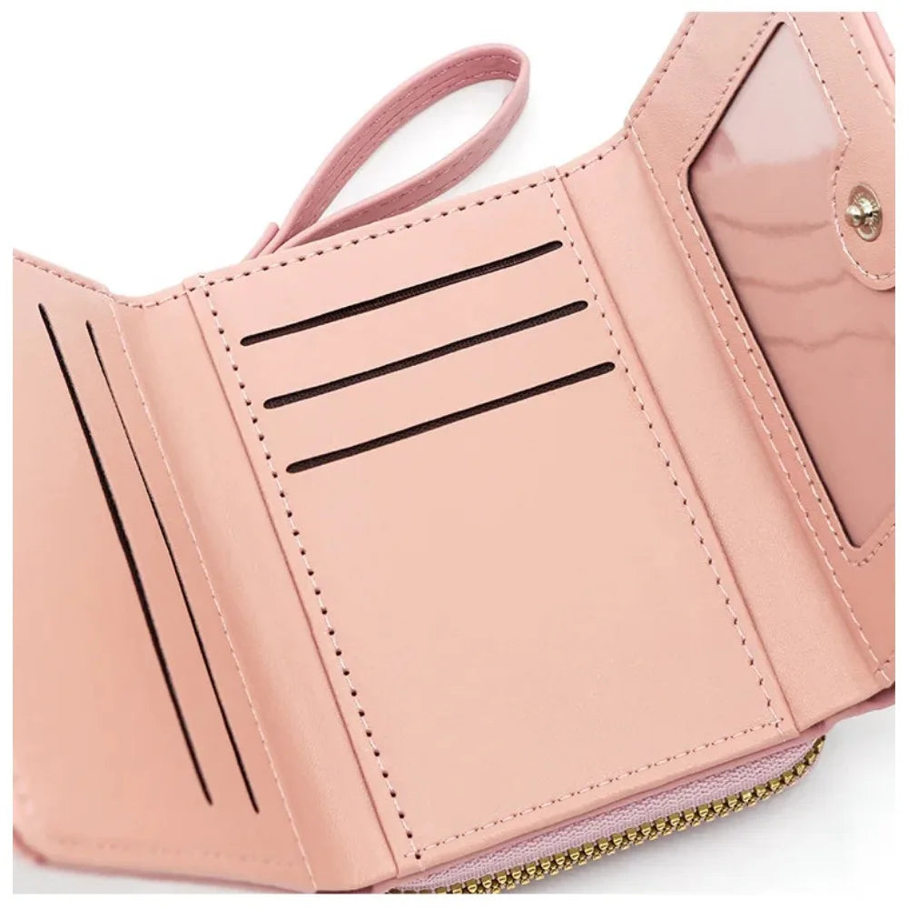 Wallets for Women Kawaii Cute Wallet Luxury Designer Lady Wallet Pink Purse Womens Wallet Small Women Leather Wallet Coin Purse