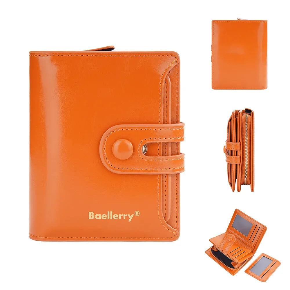 Women Wallets Large Capacity Female Leather Coin Purses Hasp Clutch ID Credit Card Holder Purse Money Bag Red Wallet for Woman