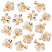 10/12/16Pcs Small Flower Hair Clips Gold Pearl Hair Barrettes Floral Headpiece Floral Pearl Hair Pins for Party Prom Birthday