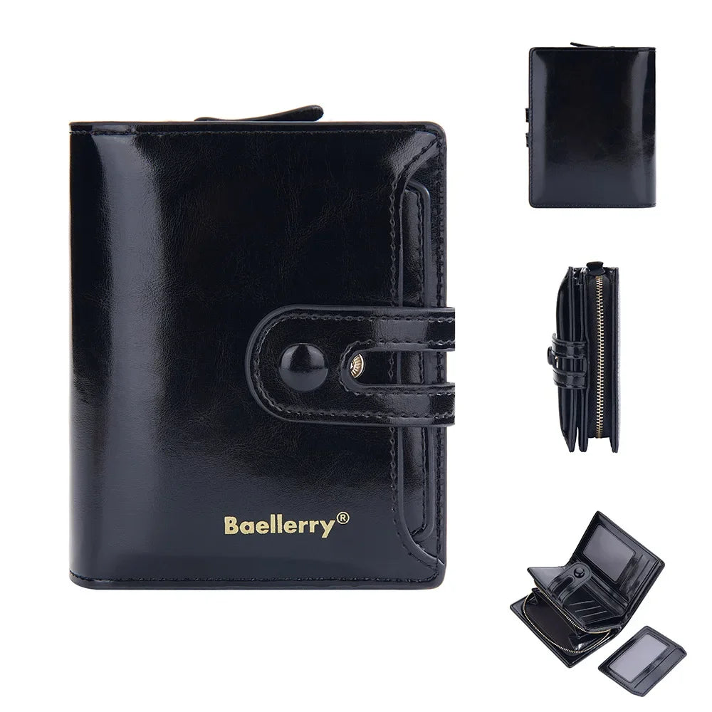 Women Wallets Large Capacity Female Leather Coin Purses Hasp Clutch ID Credit Card Holder Purse Money Bag Red Wallet for Woman