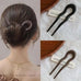 Women Hair Fork Pins U-Shaped Curved Hair Stick Girls Hair Bun Maker Hair Styling fixed insert comb Headwear Accessories
