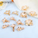 10/12/16Pcs Small Flower Hair Clips Gold Pearl Hair Barrettes Floral Headpiece Floral Pearl Hair Pins for Party Prom Birthday