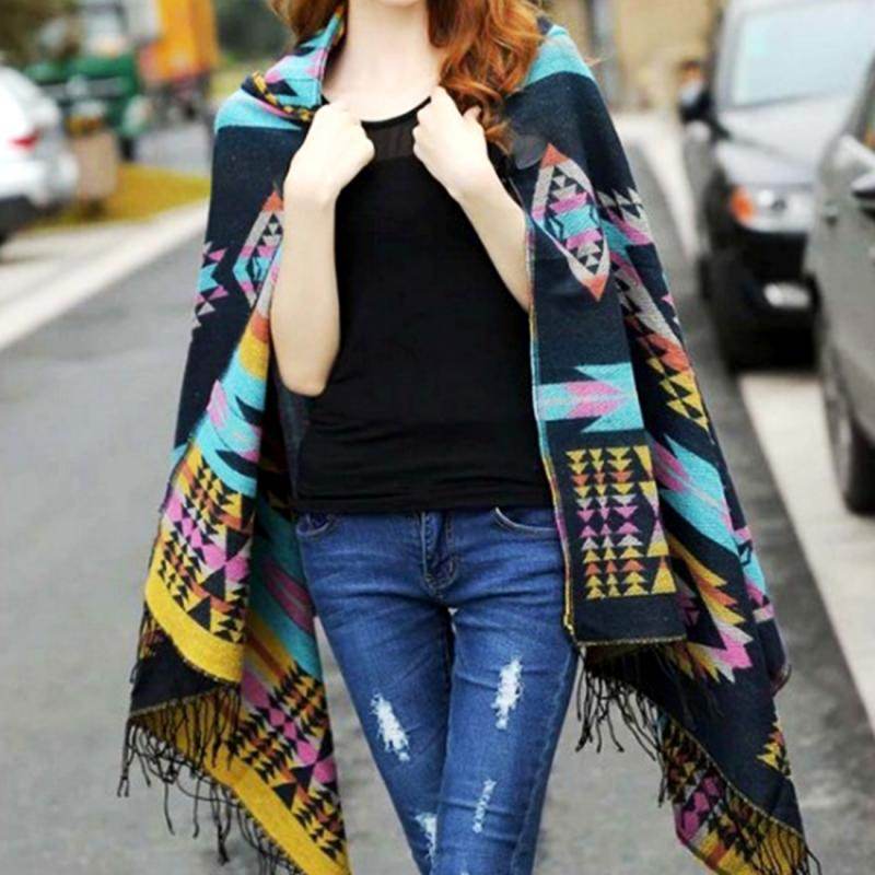 Tsunu Hooded Shawl - West Coast Cowgirl