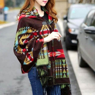 Canela Hooded Shawl - West Coast Cowgirl