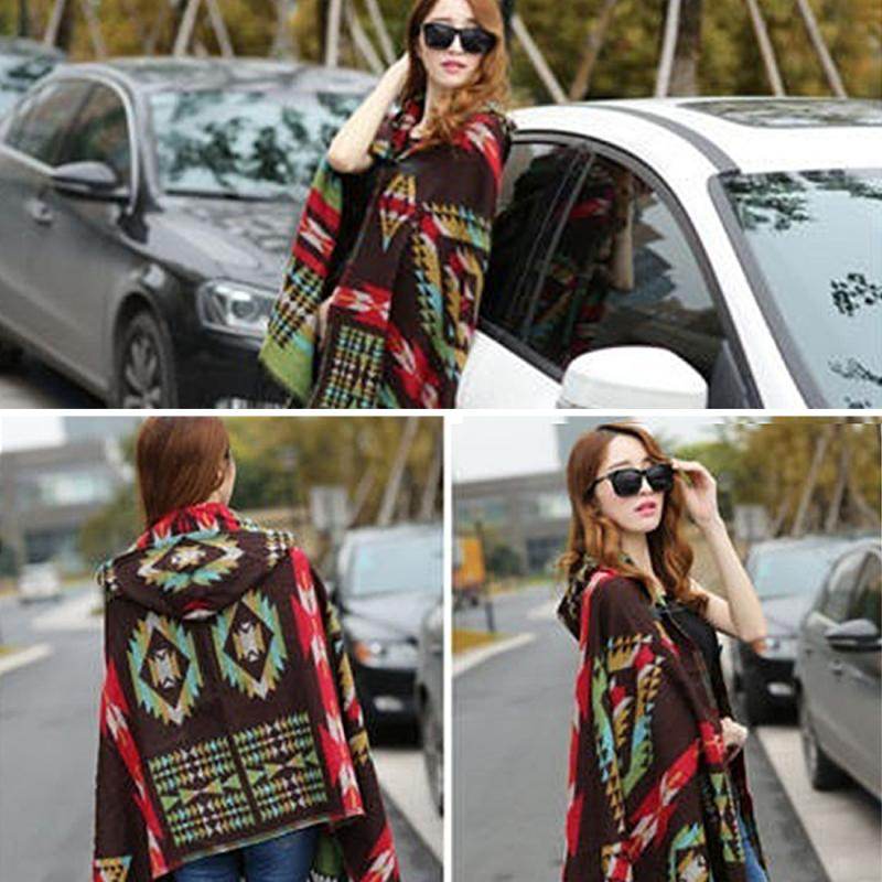 Canela Hooded Shawl - West Coast Cowgirl