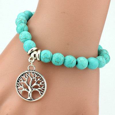 Running Free Turquoise Bead and Charm Bracelet - West Coast Cowgirl
