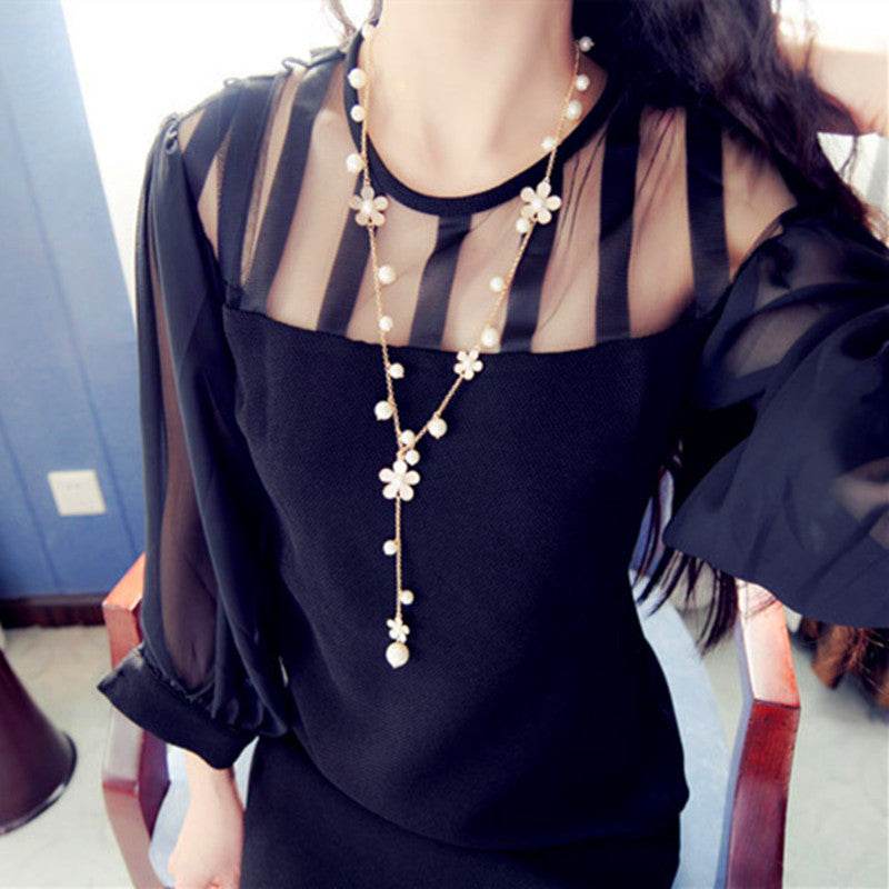 Mollys Flower Pearl Necklace - West Coast Cowgirl