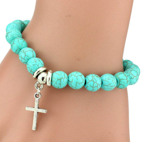 Running Free Turquoise Bead and Charm Bracelet - West Coast Cowgirl