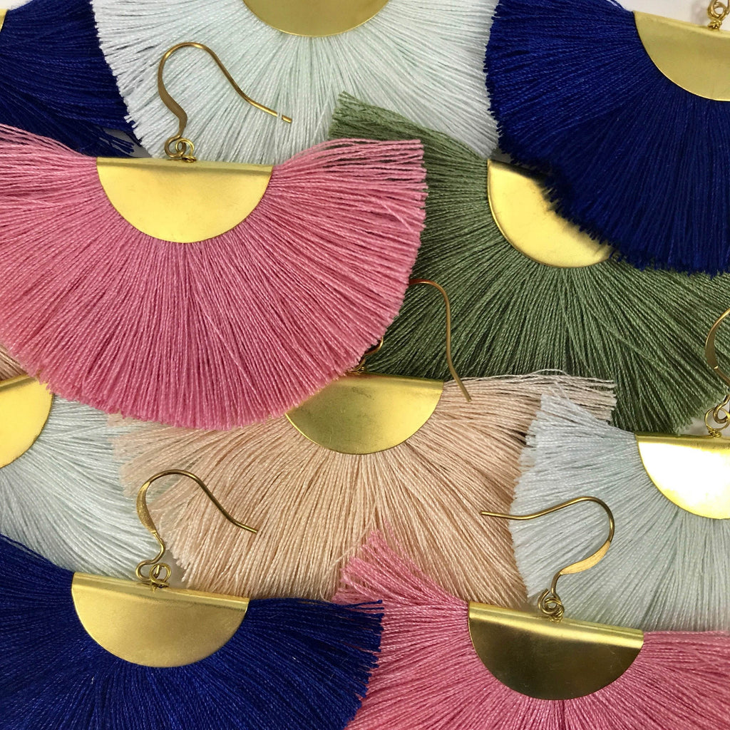 Half Moon Fan Earrings - West Coast Cowgirl