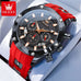 OLEVS 9991 Top Trendy Men's Watch Waterproof Silicone Strap Luxury Multifunctional Chronograph Brand Sports Quartz Men's Watch