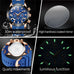 OLEVS 9991 Top Trendy Men's Watch Waterproof Silicone Strap Luxury Multifunctional Chronograph Brand Sports Quartz Men's Watch
