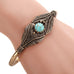 Feather-Gold-Plated-Turquoise-Bracelet