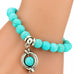 Running Free Turquoise Bead and Charm Bracelet