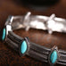 Choker-Necklace-Bohemian-Turquoise-Silver